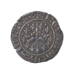 Demi-gros, LOUIS Ier et JEANNE roi et reine de JERUSALEM et  de SICILE, et comte et comtesse de PROVENCE