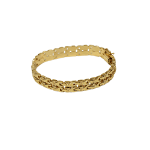 Bracelet Femme, or jaune, maille peu courante.