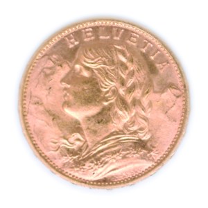 20 Francs OR Suisse, Vreneli.