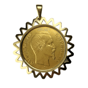 Pendentif or monté d'une 100 Francs