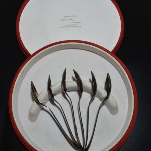 6 petites cuillères du grand prix Bugatti 1923