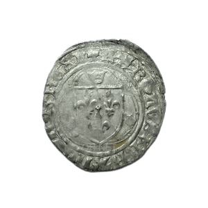 Rare blanc à la couronne de Charles VIII, Point 10 et L en fin de légende; LIMOGES vers 1490