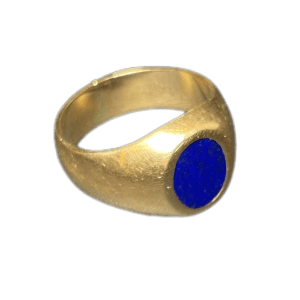 Chevalière sertie d'une Lapis Lazuli