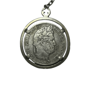 5 Francs argent Louis Philippe Ier monté en porte clé