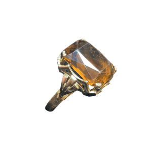 Bague montée d'une citrine
