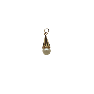 Pendentif perle blanche d'eau douce