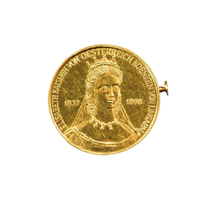 Broche médaille commémorative d'Elisabeth d'Autriche (Sissi l'impératrice)