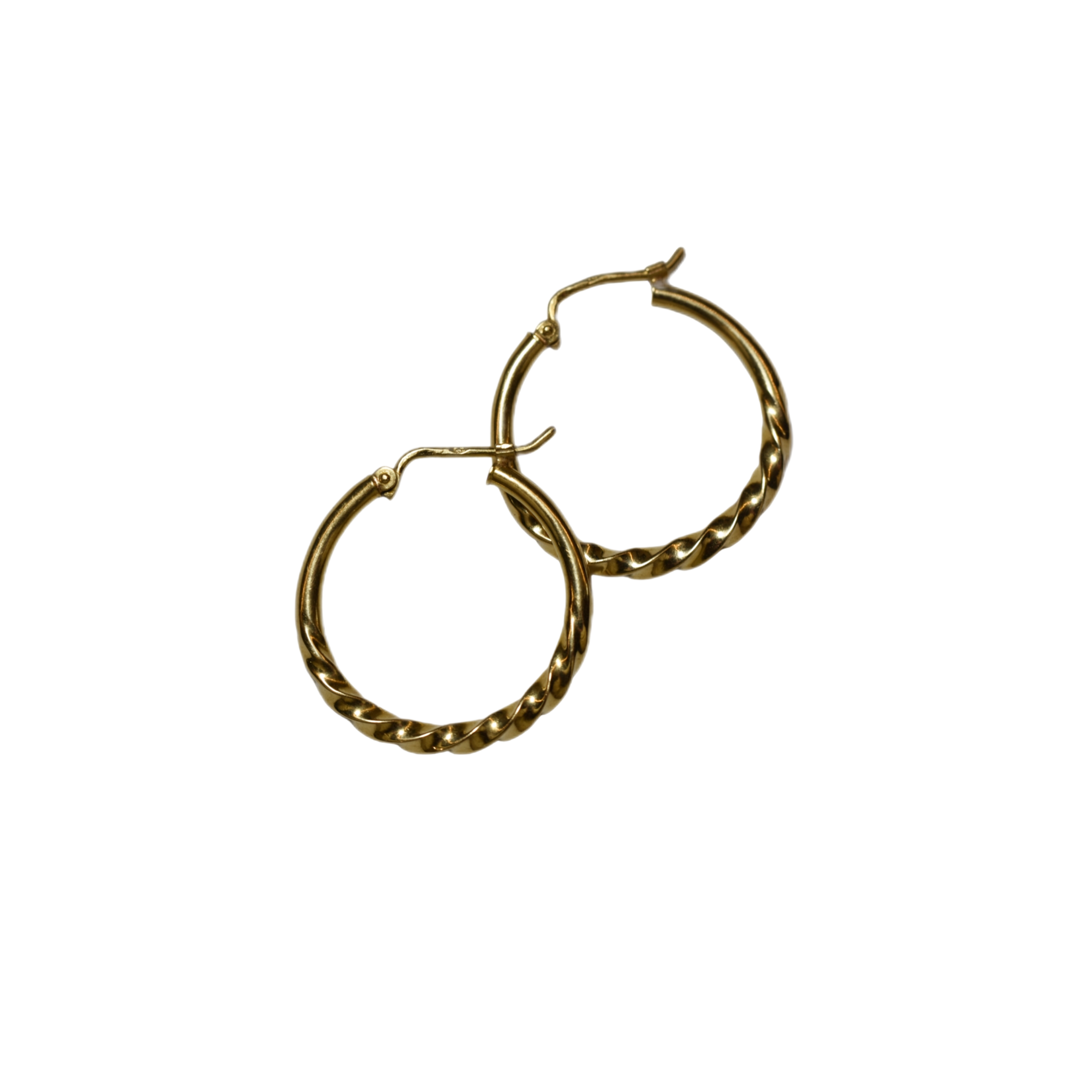 Boucles d'oreilles créoles torsadées