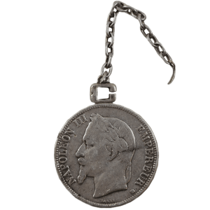 5 francs Napoléon III BB 1867 montée en porte-clés