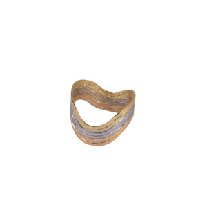 Bague trois ors effet vague