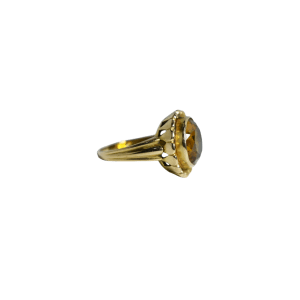 Bague or 750 Citrine