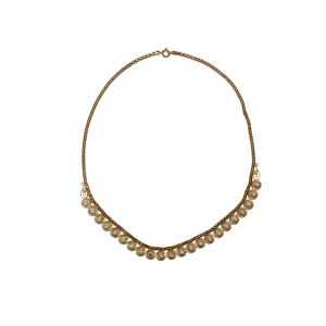 Collier florale or 750 perles de culture