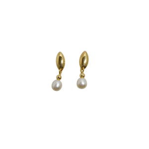Boucles d'oreilles pendantes or 750 Perles de culture