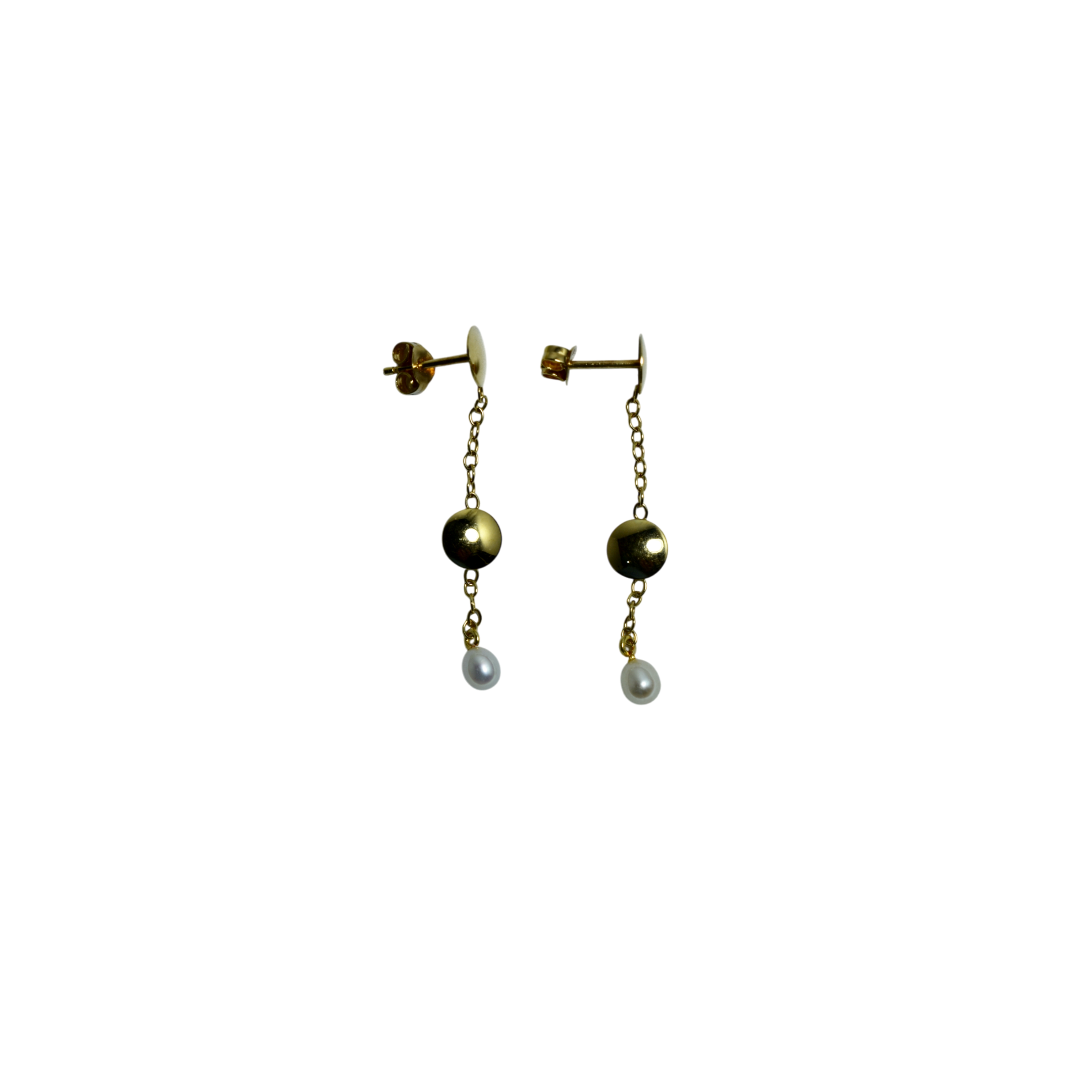 Boucles d'oreilles Pendantes or 750 Perles de culture – Image 3