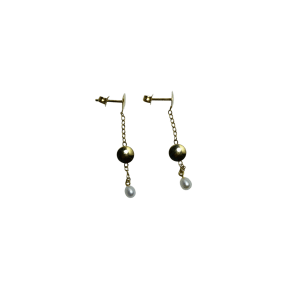 Boucles d'oreilles Pendantes or 750 Perles de culture