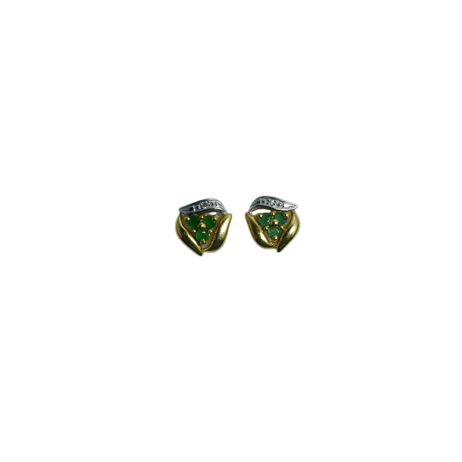 Boucles d'oreilles or 750 Émeraude