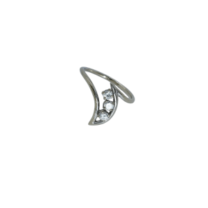 Bague or blanc 750 Trois brillants