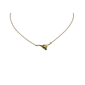 Collier or 750 Emeraude