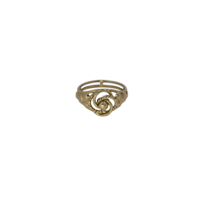 Bague or 750 florale spirale
