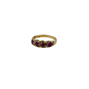Bague or 750 Quatre Grenats