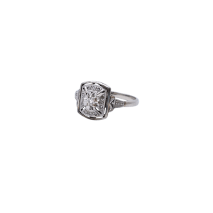 Bague or blanc 750 Diamant