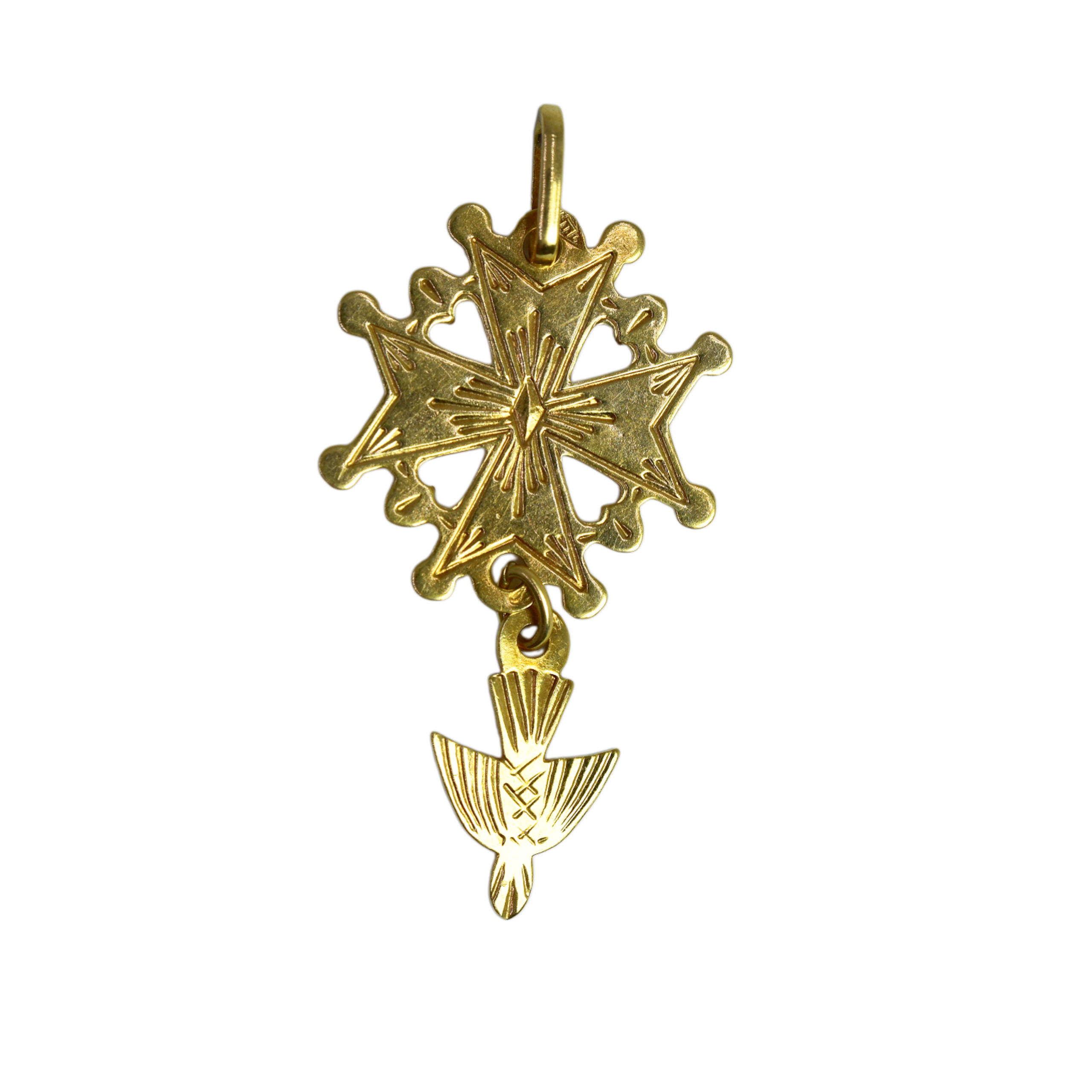 Pendentif Or 750 Croix Huguenote